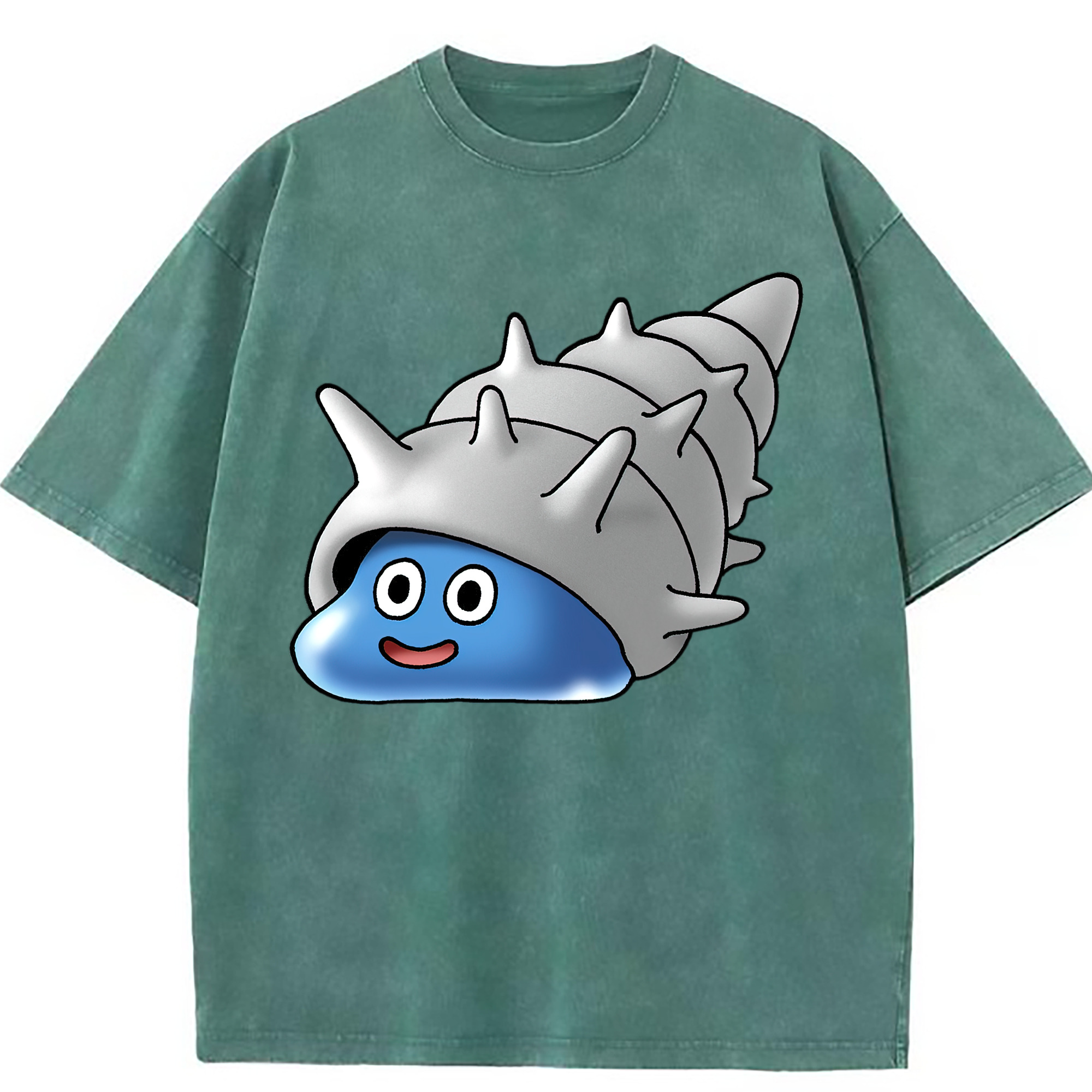 （画像用） ドラゴンクエスト Doragon Kuesuto Dragon Quest 綿100% ヴィンテージ風 半袖Tシャツ（フロントプリント）